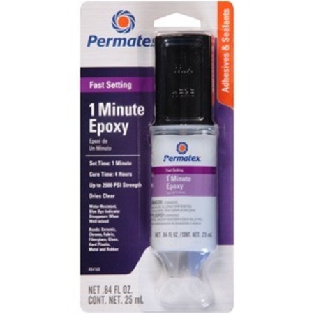 PERMATEX 2 Minute General Purpose Epoxy, .84 oz. dual syringe, carded 84160